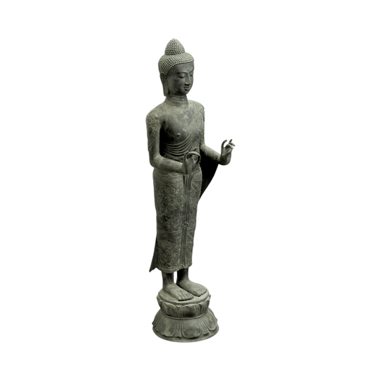 Large Bronze Standing Buddha