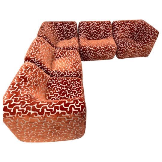 Large Featherston Numero Vintage Modular Sofa Set - Custom Reupholstered