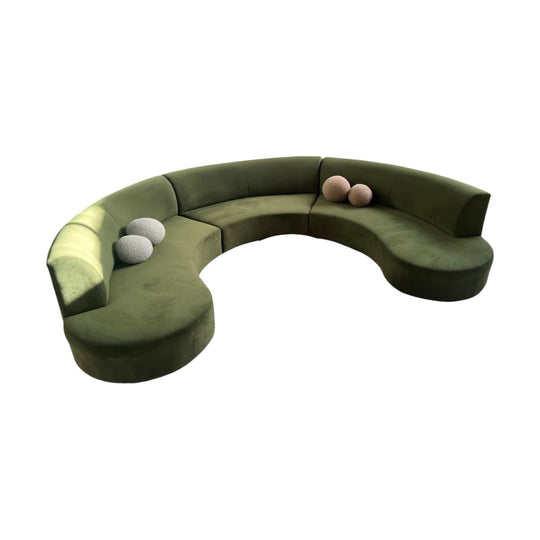 Large Green Curvy Sofa Set - Preorder