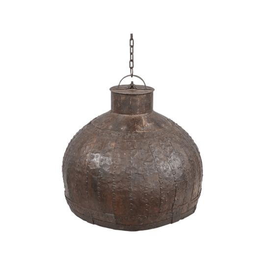 LARGE IRON SHADE WITH CHAIN