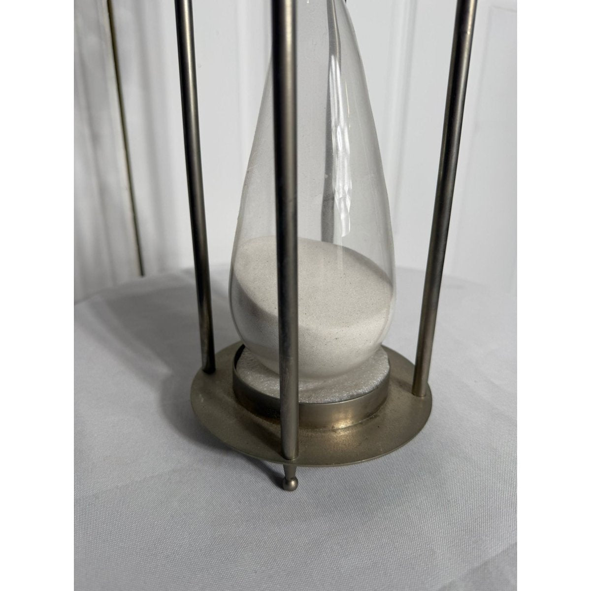 Large Metal Glass Sand Timer Hourglass Decor 40cm | Bazaa | Designer, Vintage and Antique Furniture