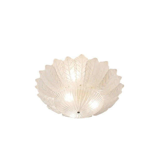 Large Murano Leaf Flush Ceiling Light