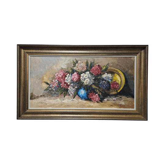 Large Oil On Canvas Signed Netherlands