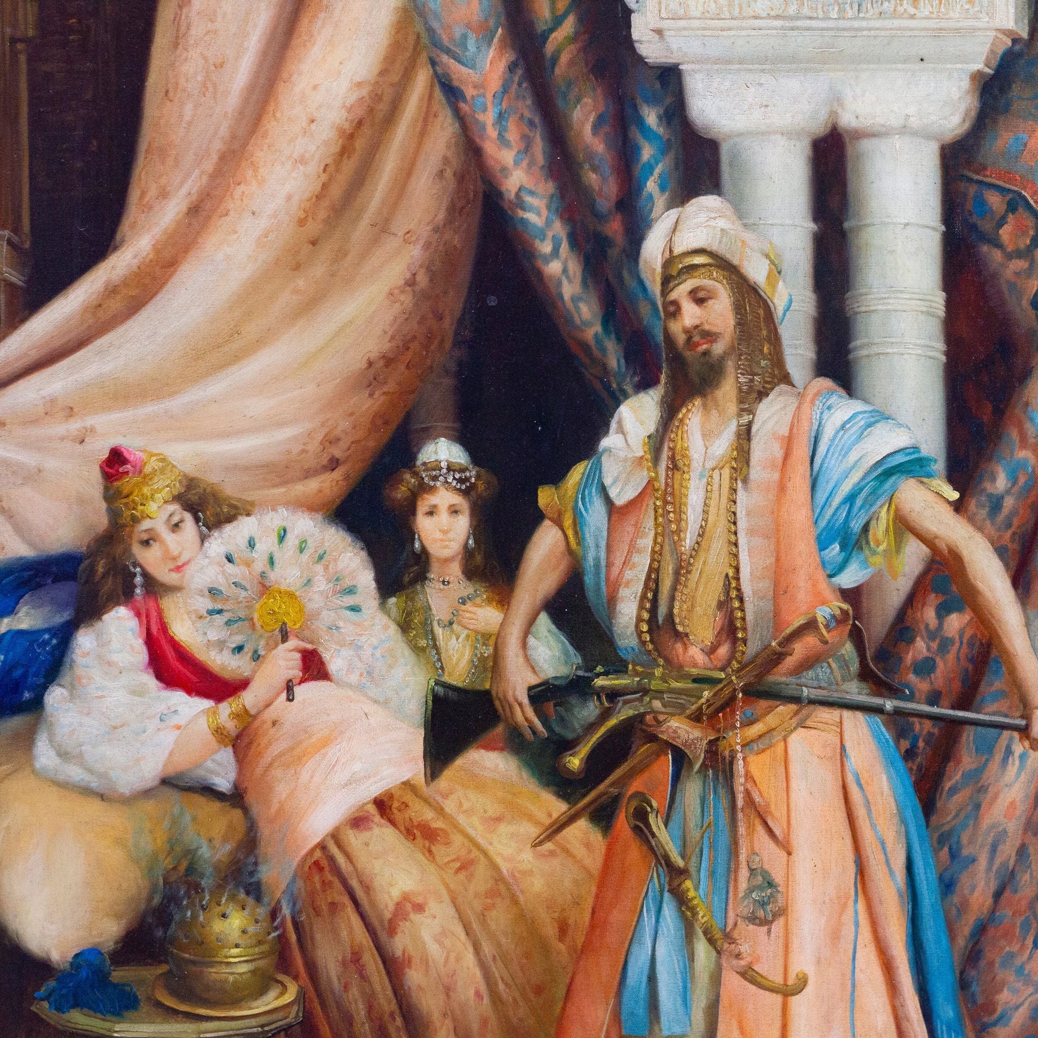 Large Orientalist Oil Painting | Bazaa | Designer, Vintage and Antique Furniture