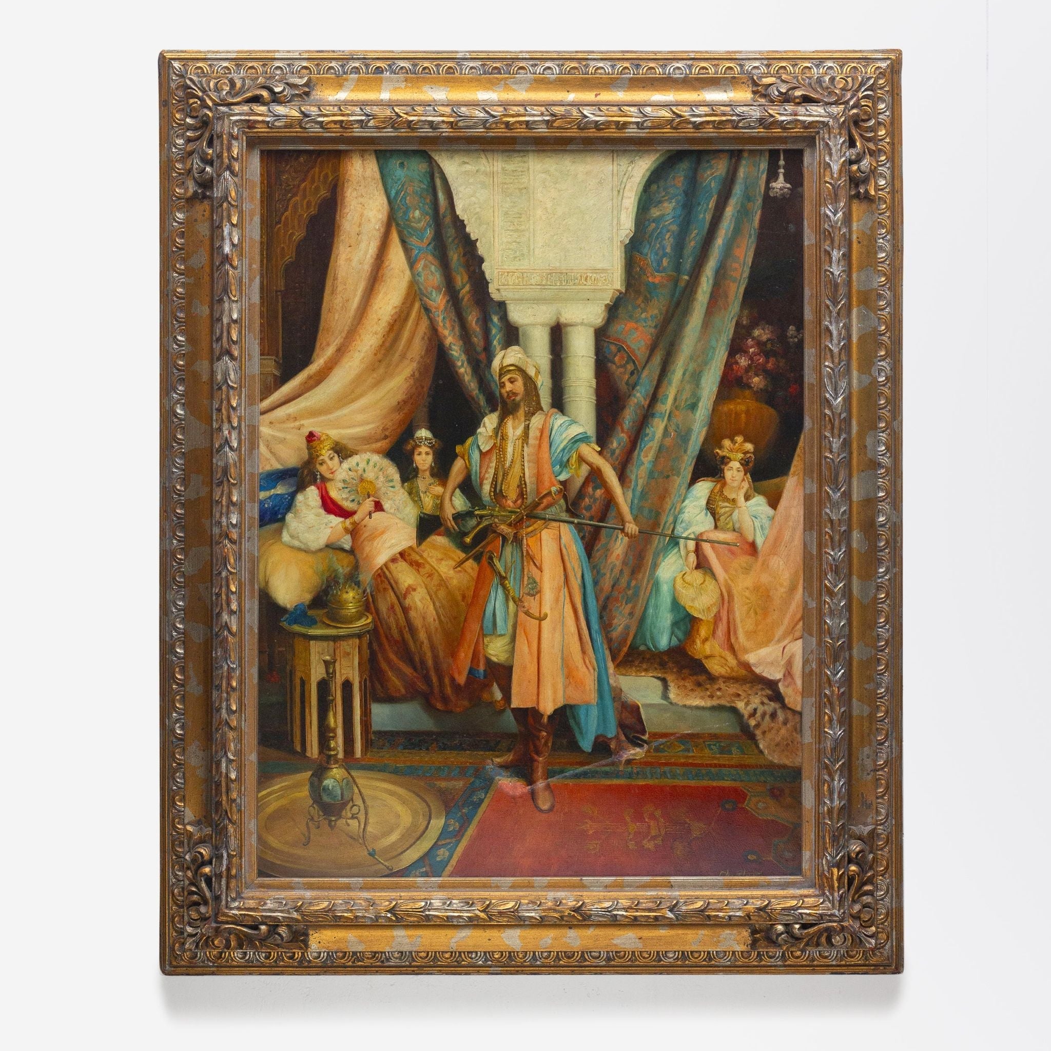 Large Orientalist Oil Painting | Bazaa | Designer, Vintage and Antique Furniture