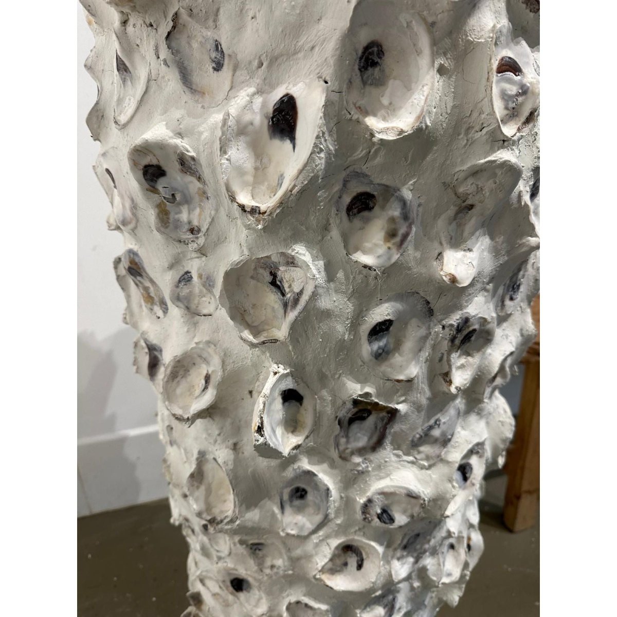 Large Oyster Shell Vessel Coastal Sculptural Floor Vase Decor 100cm | Bazaa | Designer, Vintage and Antique Furniture