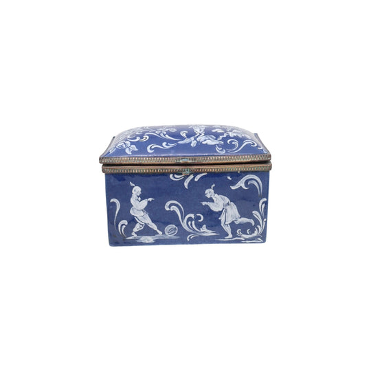 Large French Samson of Paris enamelled porcelain box