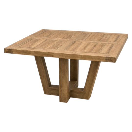 Large Teak Indoor Outdoor Dining Table Rustic Modern Timber Table
