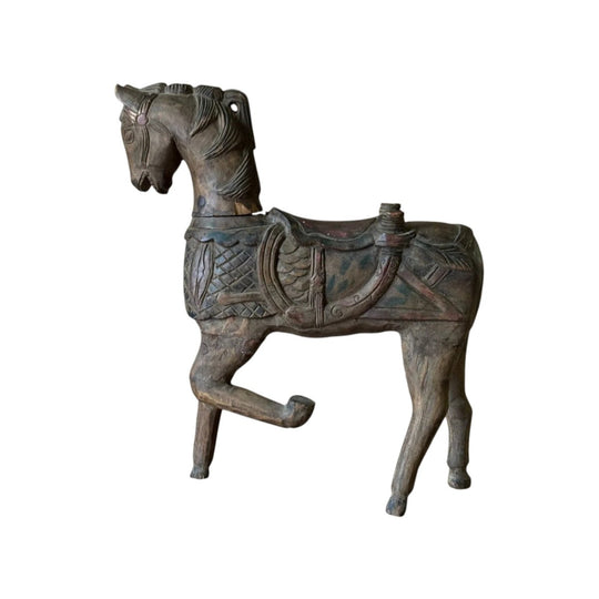 Large Vintage Carved Timber Horse
