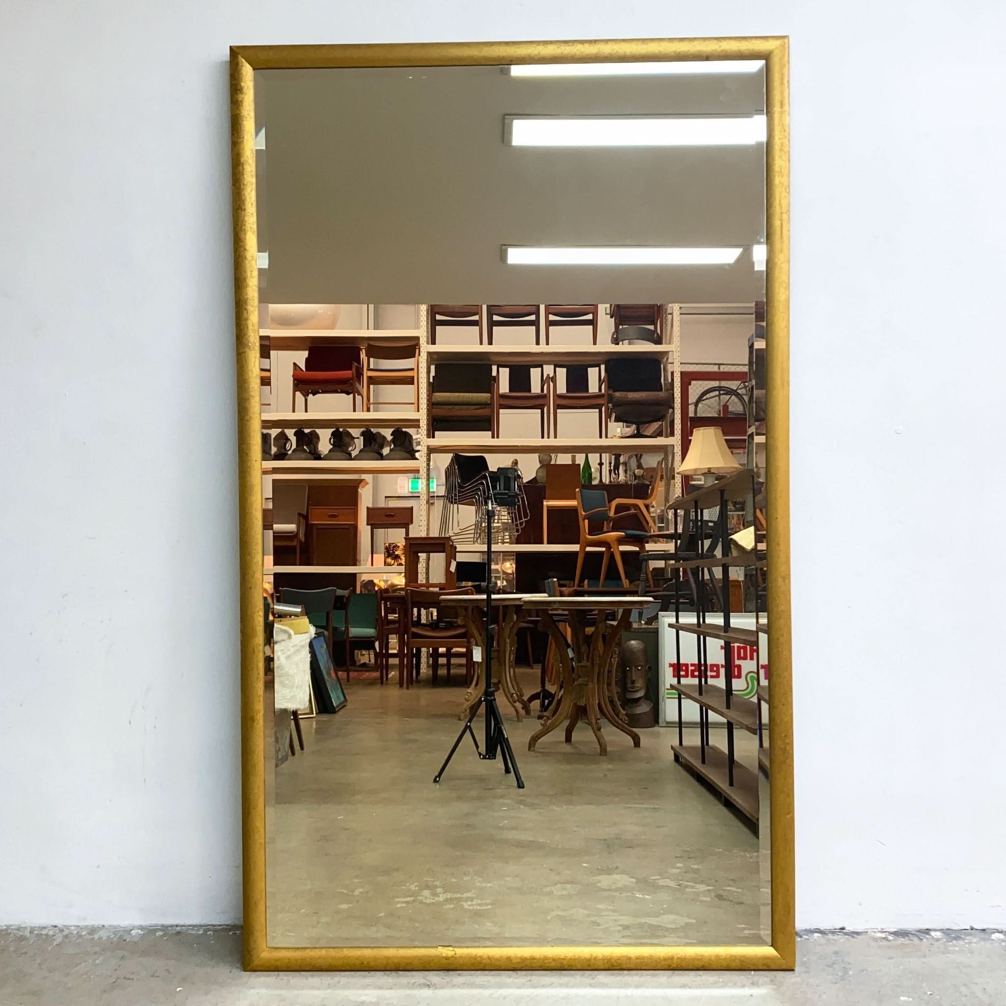 Large Vintage Gold Framed Floor Mirror | Bazaa | Designer, Vintage and Antique Furniture