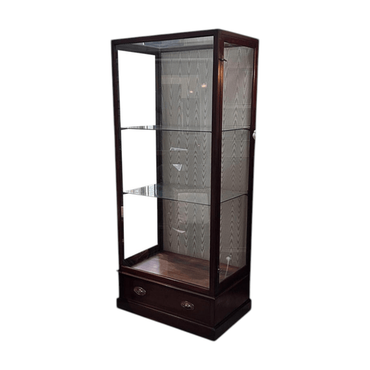 Late 19th century English mahogany display cabinet c.1890