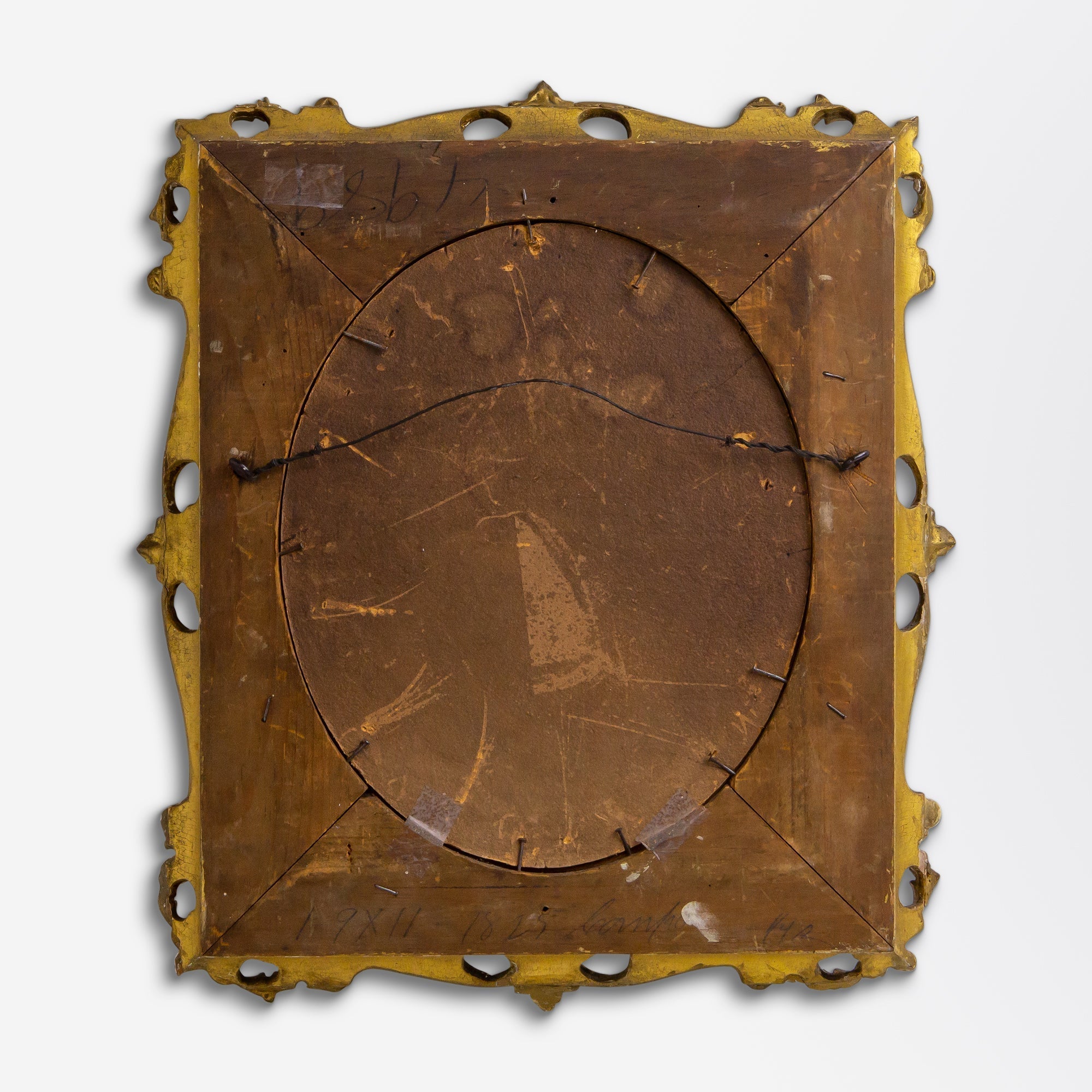 Late 19th Century Portrait on Porcelain of Jesus Christ in Original Gilt Timber Frame | Bazaa | Designer, Vintage and Antique Furniture