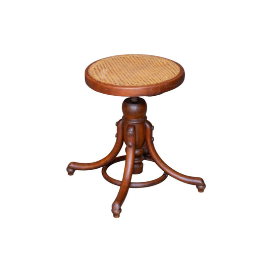 Late 19th Century Thonet Piano Stool – Cane Seat &amp; Bentwood Frame