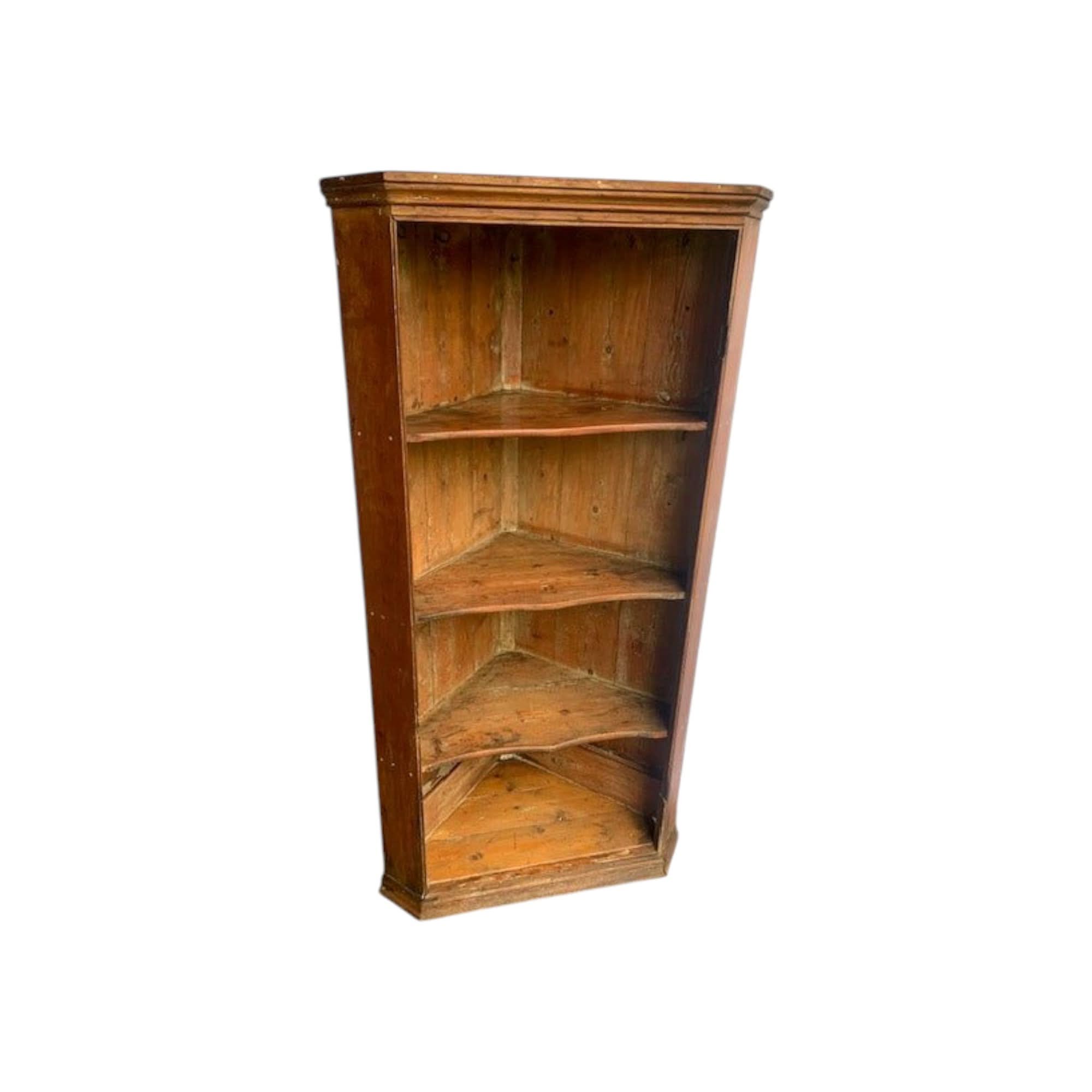 late 19thC English pine corner cupboard | Bazaa | Designer, Vintage and Antique Furniture