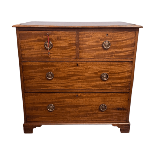 Late Georgian Ribbon Mahogany Chest of Drawers