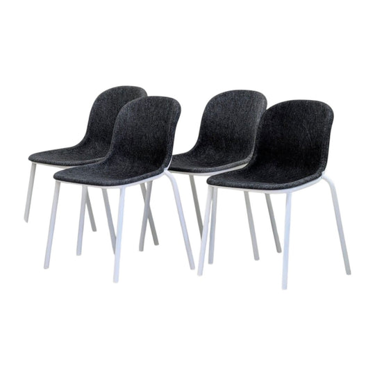 Laurens van Wieringen for De Vorm 'LJ2' Stacking Chairs in Dark Grey PET Felt