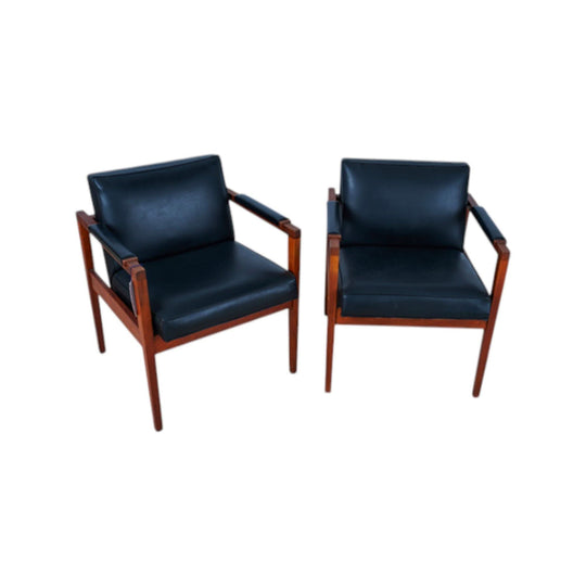 Leather and Teak Armchairs | Munnoch (2)