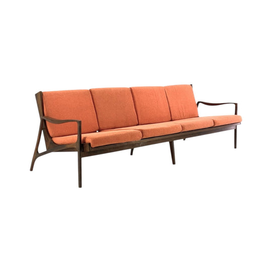 Liceu de Artes e Oficios 4 Seat Brazilian Rosewood Sofa