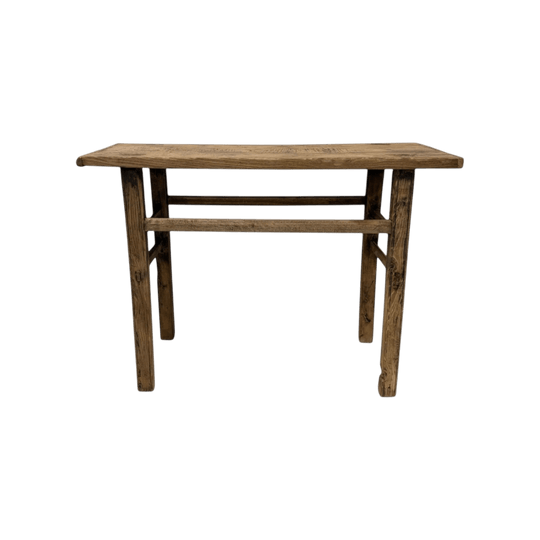 Light Coloured Antique Elm Console | 96x40x86cm