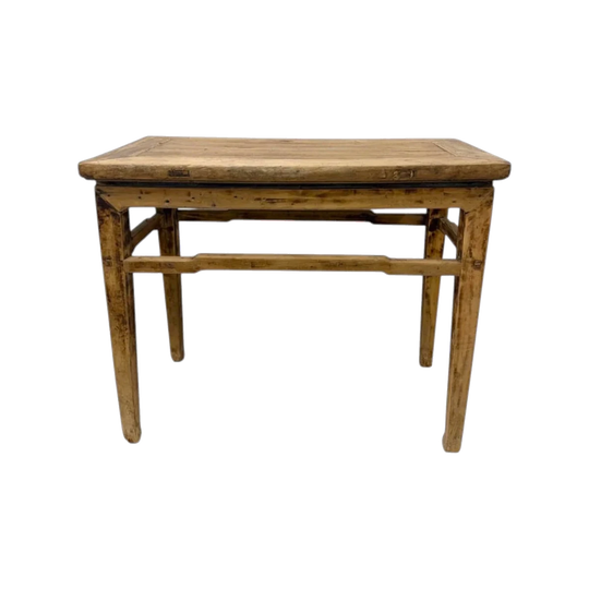 Light Coloured Antique Short Elm Console