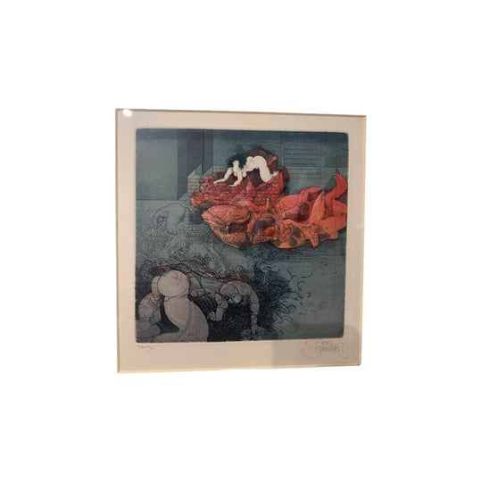 Limited edition screenprint by Jorg Schmeisser signed with Artist's proof and dated 1972