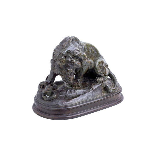 Lion et Serpent Bronze by Antoine-Louis Barye