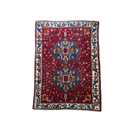 Vintage Hand Knotted Persian Hamadan Rug (147cm x 203cm)