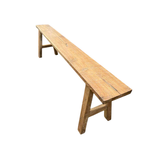 Long Organic Teak Bench