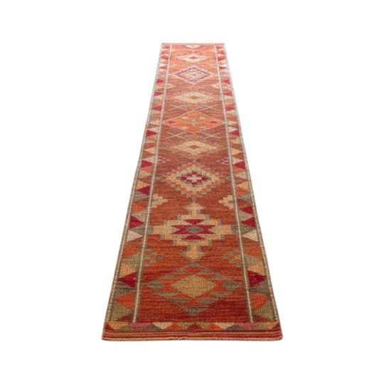 Long Vintage Wool Turkish Runner