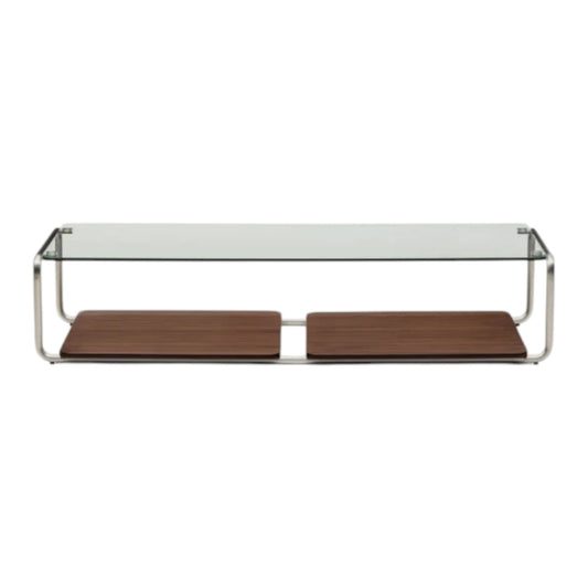 Kave Home Tarsel Walnut & Glass Coffee Table