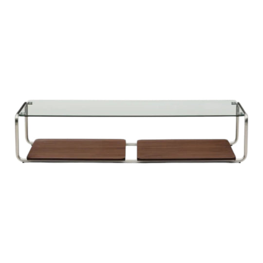 Kave Home Tarsel Walnut & Glass Coffee Table