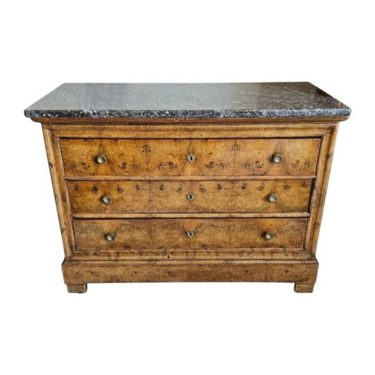 Louis Philippe Burl Walnut Commode