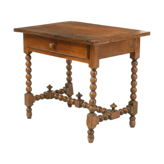 Louis XIII Period Walnut Side with Bobbin-Turned