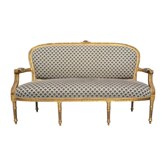 Louis XVI Style Early to Mid 20th Century Giltwood Canapé | Bazaa | Designer, Vintage and Antique Furniture