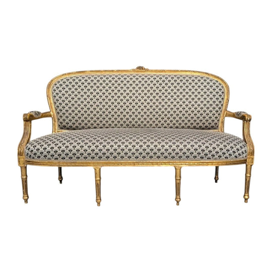 Louis XVI Style Early to Mid 20th Century Giltwood Canapé