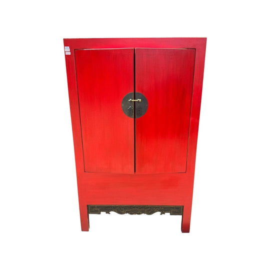 Large red oriental style timber hutch