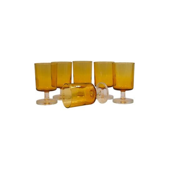 Luminarc Amber Wine Glasses - Made in France - Set of 6