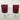 Light Gray Luminarc France Ruby Red Glasses Set of Five