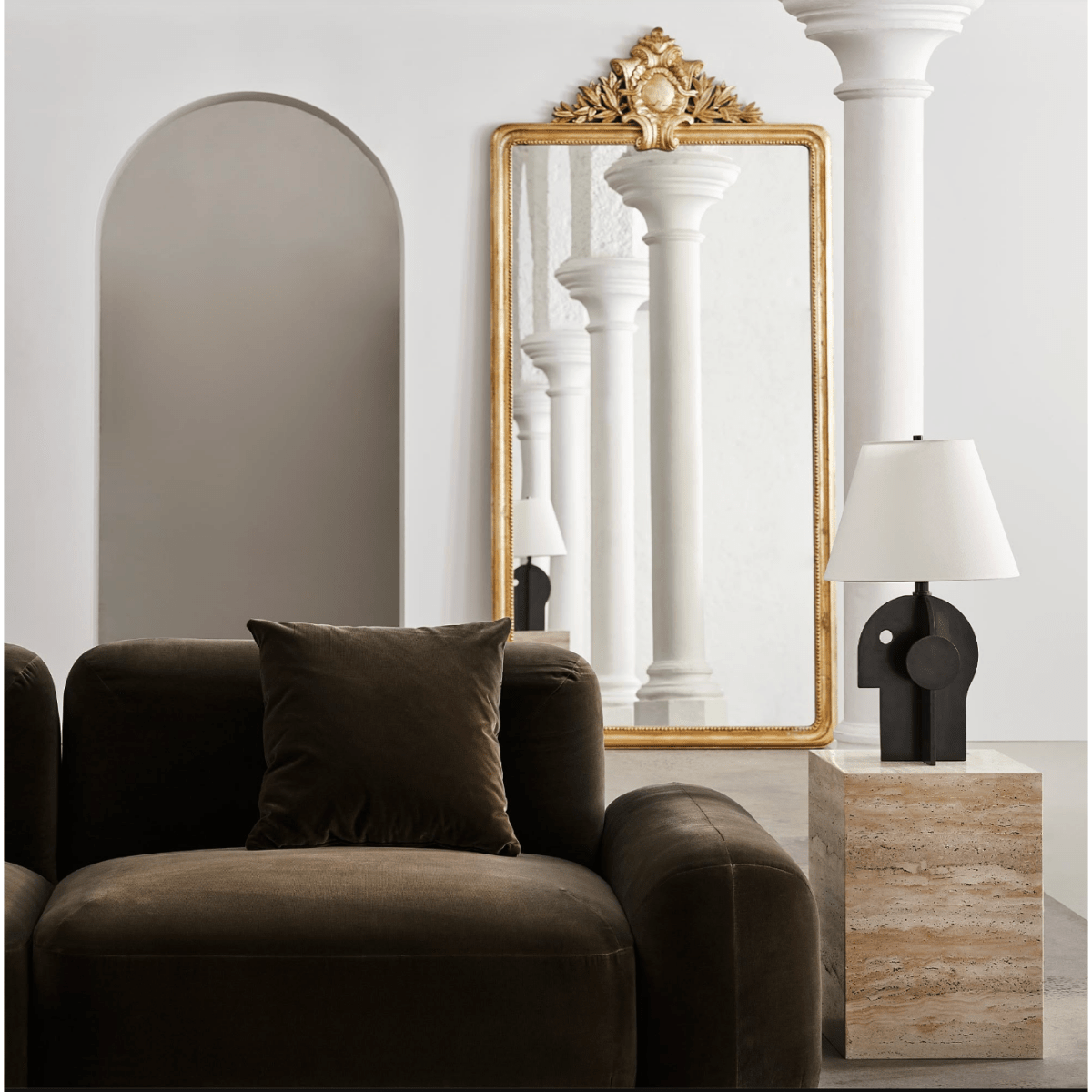 Lyla Ornate Gold Floor Mirror, 230 cm | Bazaa | Designer, Vintage and Antique Furniture