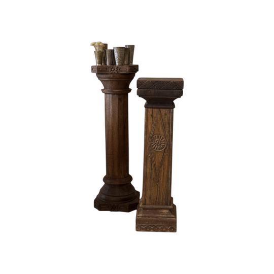 Vintage Indian Teak Columns