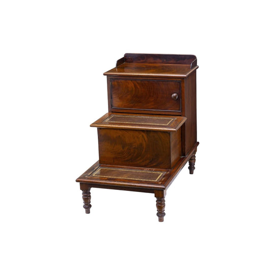 Mahogany Bed Steps with Commode