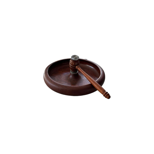 Mahogany Nut Cracker Gavel and Bowl