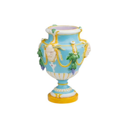 Majolica Bacchus Urn by Minton