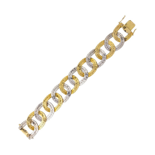 Mario Buccellati Two Tone 18kt Gold Bracelet