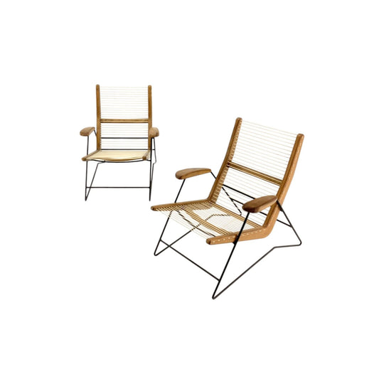 Matching Pair of Martin Eisler and Carlo Hauner String Chairs