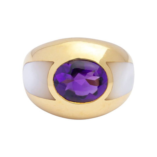 Mauboussin Amethyst & Mother of Pearl Cocktail Ring