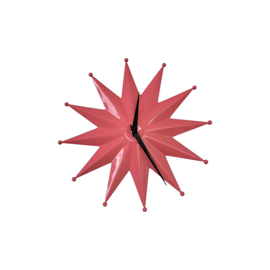 MCM Pink Starburst Wall Clock - Metal & Quartz Movement