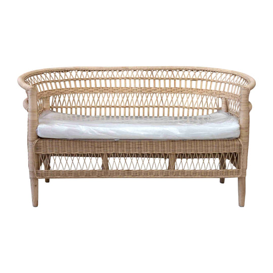 Melrose Rattan Two-Seater Armchair | Barley