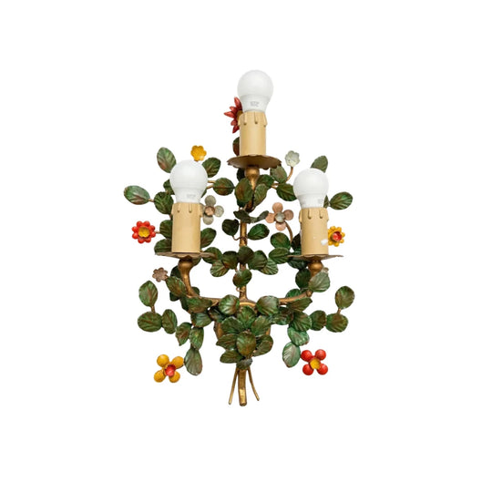 Metal Floral Wall Light