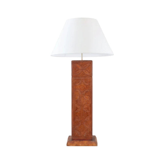 Mid 20th Century Embossed Leather Floor Lamp | Bazaa | Designer, Vintage and Antique Furniture